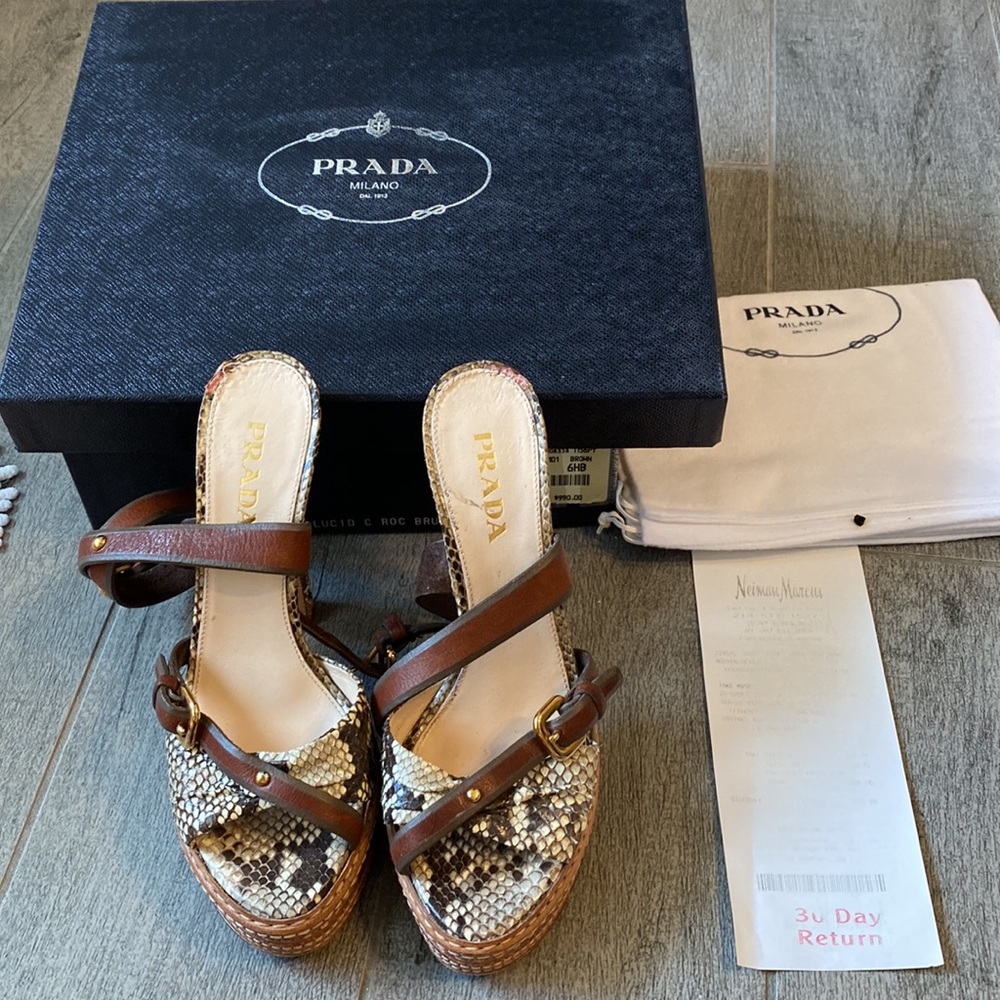 Prada sandals, size 6 1/2